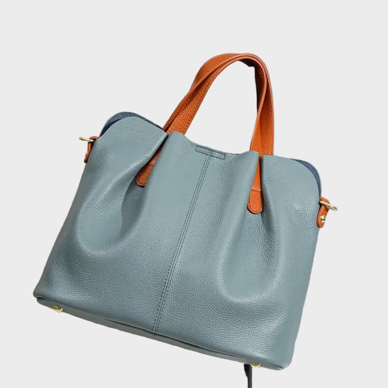Alana | Handtaschen aus echtem Leder, Oberleder aus Rindsleder mit Litschi-Struktur, Damenhandtasche