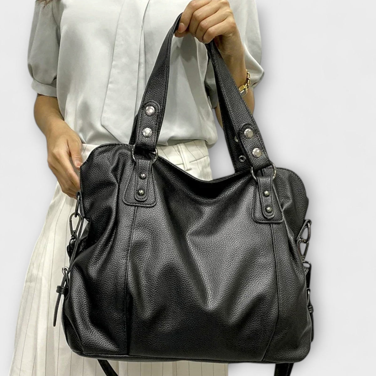 Olivia - Elegant skuldertaske i hobo-stil