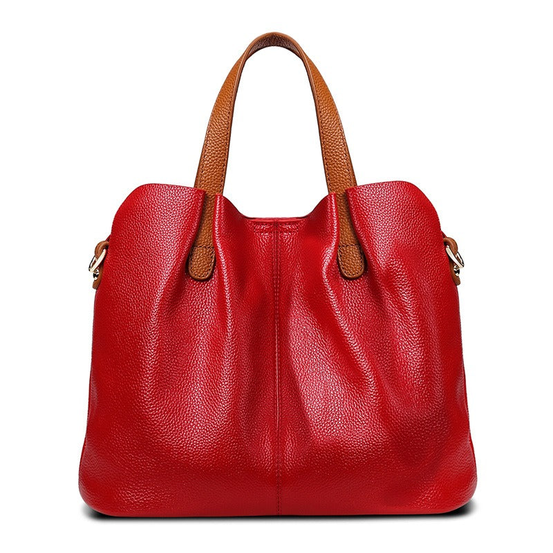 Alana | Handtaschen aus echtem Leder, Oberleder aus Rindsleder mit Litschi-Struktur, Damenhandtasche