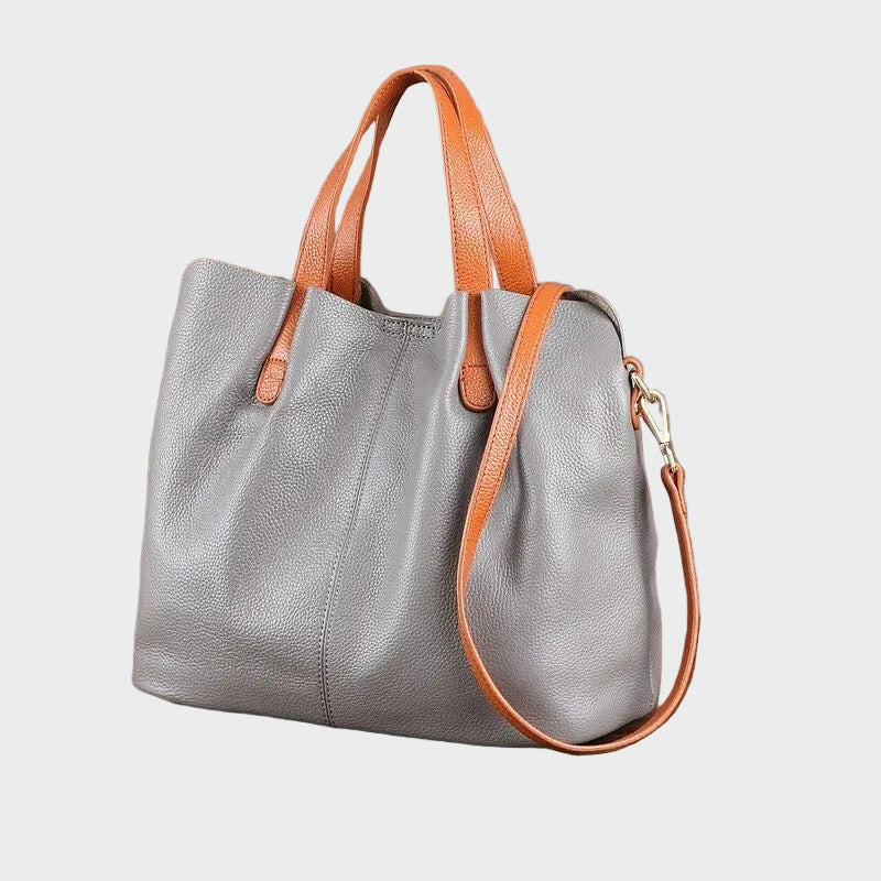 Alana | Handtaschen aus echtem Leder, Oberleder aus Rindsleder mit Litschi-Struktur, Damenhandtasche