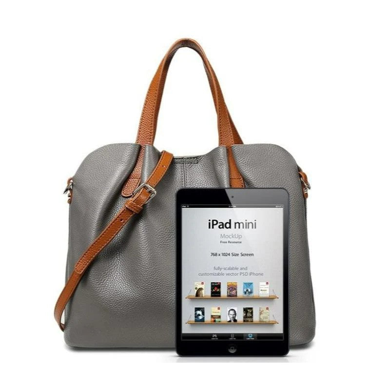 Alana | Handtaschen aus echtem Leder, Oberleder aus Rindsleder mit Litschi-Struktur, Damenhandtasche
