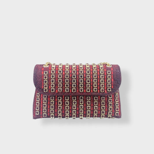 Stellina | Elegant shoulder bag with chain and colored diamonds