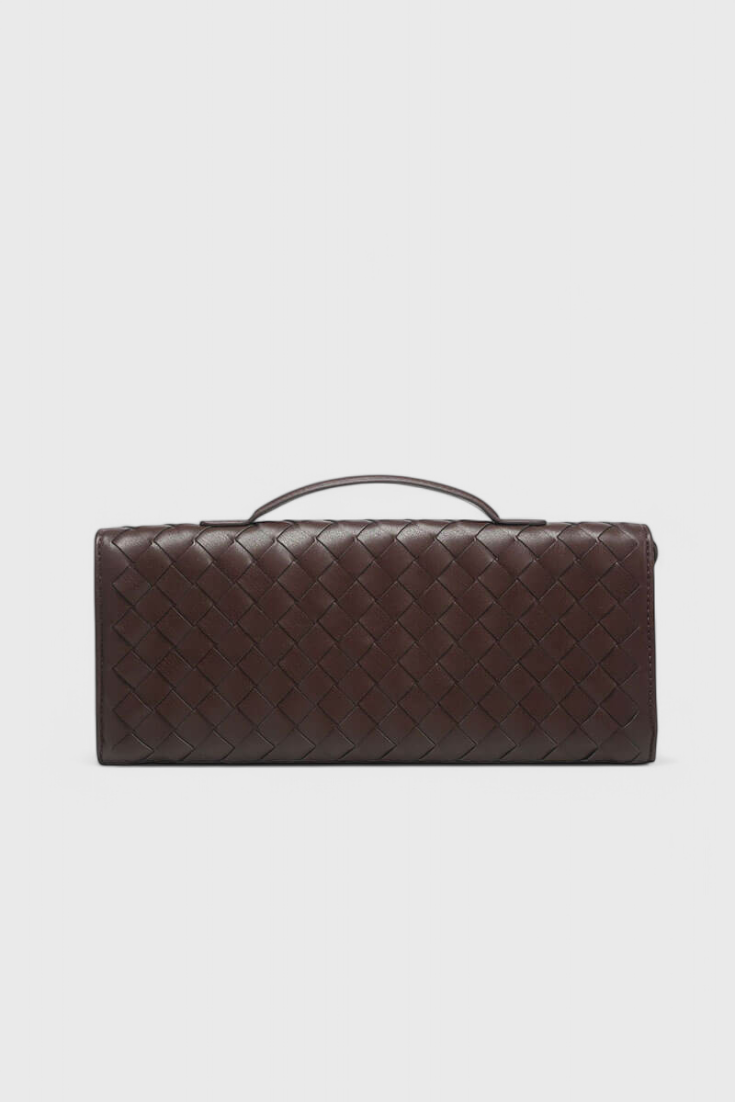 Bolsa Clutch Melanie com Detalhe de Nó Dourado